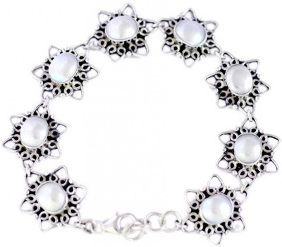 40% OFF on Designer Silver Silver Pearl Bracelet