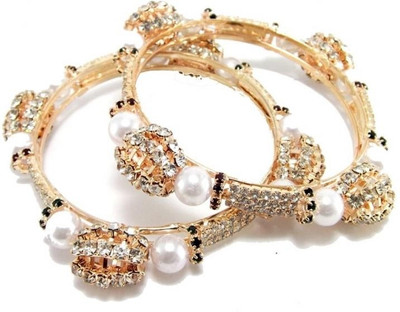 50% OFF on Aria Alloy Enamel Plated 18 Bangle Set Pack of 2