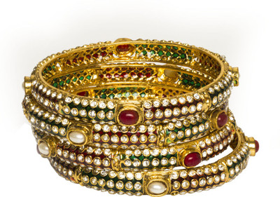 33% OFF on Joyas traditional Brass Bangle Set Pack of 4