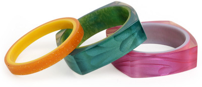 77% OFF on The Pari Acrylic Bangle Set Pack of 3