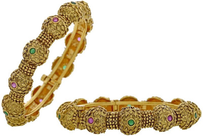 25% OFF on Pearls Cart Alloy Yellow Gold Plated Bangle Set Pack of 2 25% OFF on Pearls Cart Alloy Yellow Gold Plated Bangle Set Pack of 2