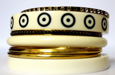 15% OFF on Indian Charm Designer Resin Bangle Set Pack of 7