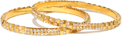 40% OFF on Bindhani Style Diva Alloy Cubic Zirconia Bangle Set Pack of 2