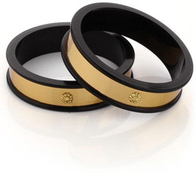 65% OFF on Ratnkar Black Gold Acrylic Yellow Gold Plated Bangle Set Pack of 2 65% OFF on Ratnkar Black Gold Acrylic Yellow Gold Plated Bangle Set Pack of 2