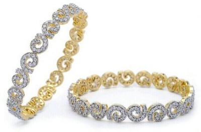 54% OFF on Moksh Jewels Alloy Bangle Set Pack of 2 54% OFF on Moksh Jewels Alloy Bangle Set Pack of 2