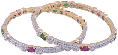 55% OFF on Affinity Jewellers Alloy Zircon 18K Yellow Gold Plated Bangle Set Pack of 2 55% OFF on Affinity Jewellers Alloy Zircon 18K Yellow Gold Plated Bangle Set Pack of 2