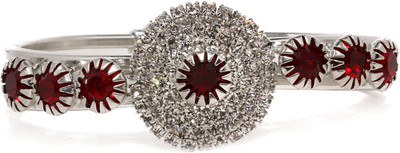 Bindhani Style Diva Alloy Cubic Zirconia 10K White Gold Plated Bracelet