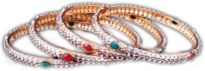 33% OFF on Joyas Trendy Look Brass Bangle Set Pack of 4