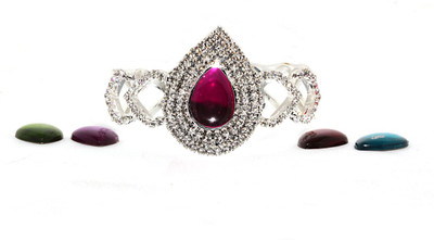 Bindhani Casual Kadas Alloy Cubic Zirconia 10K White Gold Plated Bracelet Bindhani Casual Kadas Alloy Cubic Zirconia 10K White Gold Plated Bracelet