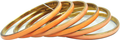 7% OFF on Decor Tattva Inc. Contemporary Style Brass Brass Plated Bangle Set Pack of 6