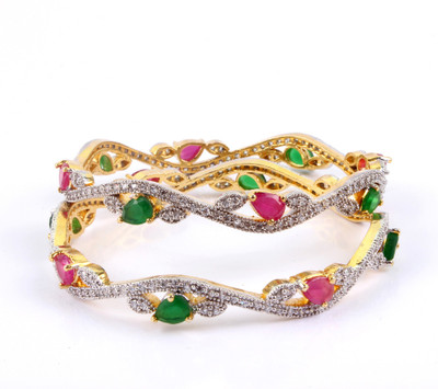 55% OFF on Affinity Alloy Cubic Zirconia Bangle Set Pack of 2 55% OFF on Affinity Alloy Cubic Zirconia Bangle Set Pack of 2