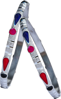 Aman Stylish Elegant Sterling Silver Bangle Set Pack of 2 Aman Stylish Elegant Sterling Silver Bangle Set Pack of 2