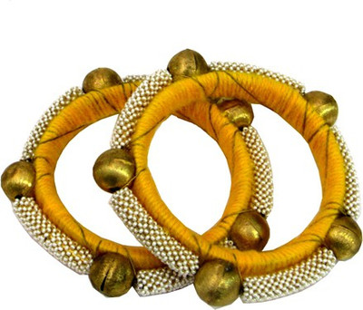 50% OFF on Ratnakar Golden ball Copper Yellow Gold Plated Bangle Set Pack of 2 50% OFF on Ratnakar Golden ball Copper Yellow Gold Plated Bangle Set Pack of 2