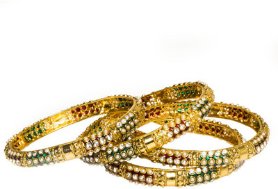 33% OFF on Joyas Trendy Look Brass Bangle Set Pack of 4 33% OFF on Joyas Trendy Look Brass Bangle Set Pack of 4