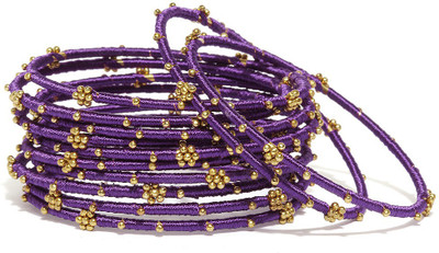 3% OFF on Bindhani Bridal Brass Yellow Gold Plated Bangle Set Pack of 12