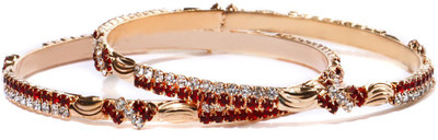 Bindhani Circle Of Life Alloy Cubic Zirconia Bangle Set Pack of 2