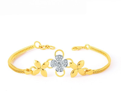 30% OFF on Jashn Sterling Silver 18K Yellow Gold Plated Bracelet