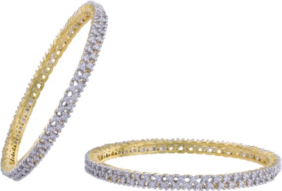 71% OFF on Hyderabad Jewels Alloy, Silver Bangle Set Pack of 2