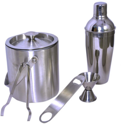 42% OFF on Dynamic Store (large) - Cocktail shaker, Ice Tong, Double Wall Ice bucket, Peg measure and Bottle Opener 5 - Piece Bar Set
