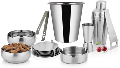 King International Stainless Steel Bar Set 15 - Piece Bar Set (Stainless Steel)