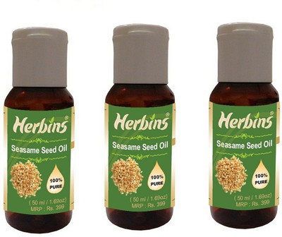 47% OFF on Herbins Seasame Seed Oil Combo-3 150 ml 47% OFF on Herbins Seasame Seed Oil Combo-3 150 ml
