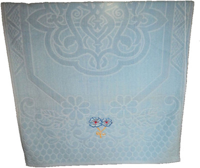Amita Home Furnishing Embroided Cotton Bath Towel 1 Bath Towel, Blue