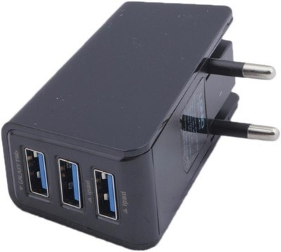 eGizmos Triple USB Port Battery Charger Black eGizmos Triple USB Port Battery Charger Black