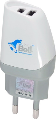 Bell BLTC 050 2.4Amp Dual USB Port Power Adaptor Battery Charger White, Grey Bell BLTC 050 2.4Amp Dual USB Port Power Adaptor Battery Charger White, Grey