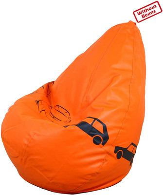 60% OFF on OHS XL Teardrop Bean Bag Cover - Without Beans Orange