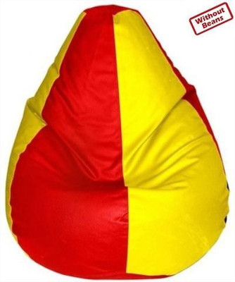 57% OFF on Fab Homez XXXL Teardrop Bean Bag Cover - Without Beans Yellow, Red 57% OFF on Fab Homez XXXL Teardrop Bean Bag Cover - Without Beans Yellow, Red