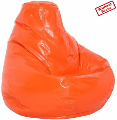 67% OFF on Fab Homez XXL Teardrop Bean Bag Cover - Without Beans Orange