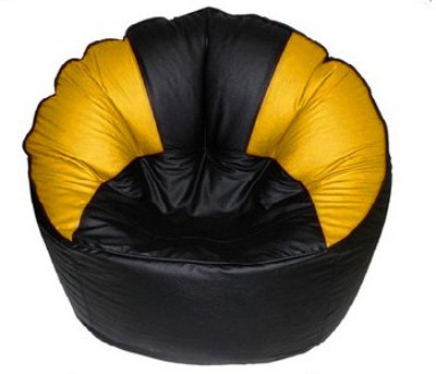 64% OFF on OHS XXL Bean Bag Chair Cover - Without Beans Black, Yellow