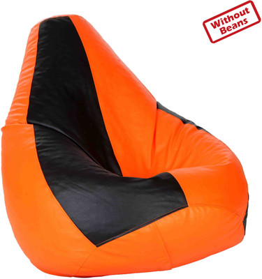 65% OFF on Cozy Bags XXXL Teardrop Bean Bag Cover - Without Beans Black, Orange