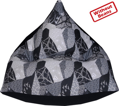 17% OFF on Vhome Large Teardrop Bean Bag Cover - Without Beans Black, Grey