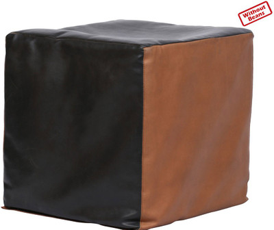 34% OFF on ViZwaSS XL Bean Bag Footstool Cover - Without Beans Black, Brown