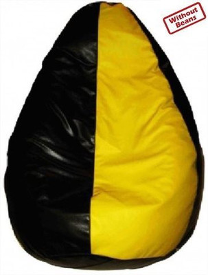 57% OFF on Fab Homez XXXL Teardrop Bean Bag Cover - Without Beans Yellow, Black 57% OFF on Fab Homez XXXL Teardrop Bean Bag Cover - Without Beans Yellow, Black