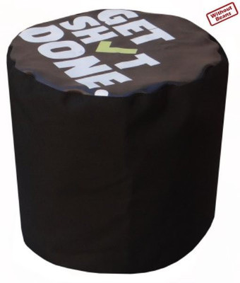 55% OFF on Fun ON XL Bean Bag Footstool Cover - Without Beans Black