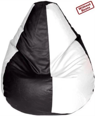 71% OFF on Comf On XL Teardrop Bean Bag Cover - Without Beans Black, White