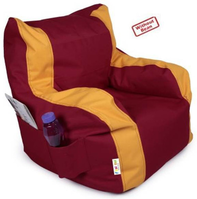 62% OFF on Fun ON XXL Bean Bag Chair Cover - Without Beans Red, Yellow