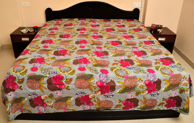 56% OFF on KwickDeal Cotton King Bed Cover