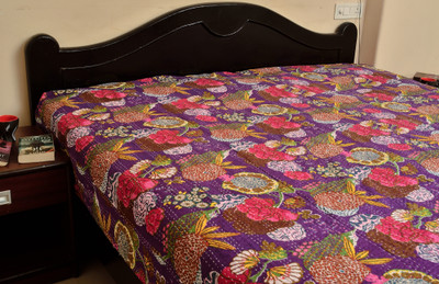 56% OFF on KwickDeal Cotton King Bed Cover