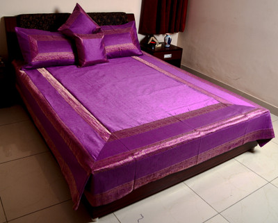 25% OFF on Sukriti Silk, Cotton King Bed Cover