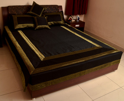 25% OFF on Sukriti Silk, Cotton King Bed Cover