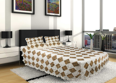 18% OFF on AMG International Cotton Double Bed Cover