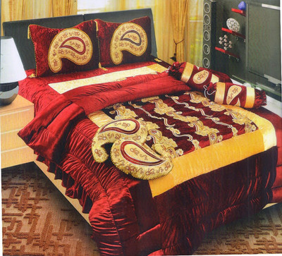 Dekor World Mixing of Kerry's Cotton, Velvet, Pure Silk Bedding Set