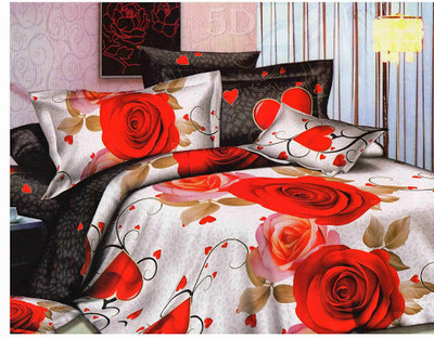 50% OFF on Vikon's Flowers Polycotton Bedding Set