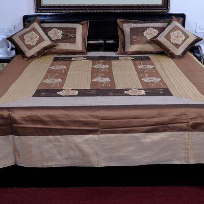 55% OFF on Little India Silk Double Bed Cover