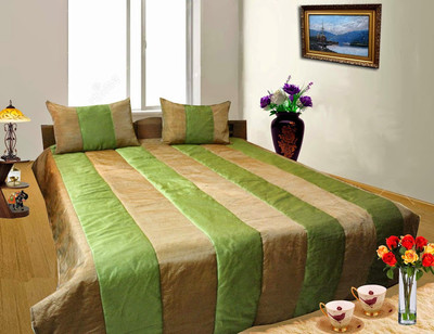 52% OFF on Dekor World Reversible Quilt Collection Pure Silk, Polyester Bedding Set