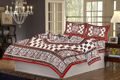 46% OFF on StyleNcomfort 100% Cotton White & Red Double Bed Sheet Set Cotton Bedding Set 46% OFF on StyleNcomfort 100% Cotton White & Red Double Bed Sheet Set Cotton Bedding Set