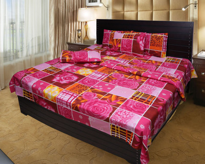 62% OFF on Elegance Cotton Floral Double Bedsheet